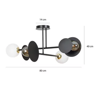 Emibig kinkiet Minerva K1 Black E14 612/K1 - Lampy ścienne - miniaturka - grafika 4