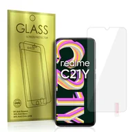 Akcesoria do smartwatchy - Glass Gold Hartowane szkło do REALME C21Y - miniaturka - grafika 1