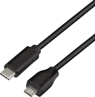 Kabel USB LogiLink USB 2.0 Kabel, C/M zu Micro-USB/M 1,00m schwarz - Kable USB - miniaturka - grafika 1