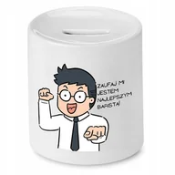 Skarbonki - Dla Szefa Skarbonka na Urodziny na Prezent z Nadrukiem ze Zdjęciem + Opakowanie na prezent (wzór 01) - miniaturka - grafika 1