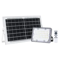 Lampy ogrodowe - Inspire Naświetlacz solarny Bevo srebrny 670 lm IP65 LED - miniaturka - grafika 1