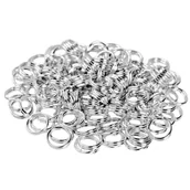 Półfabrykaty do biżuterii - OGNIWKA montażowe sprężynki 6mm platyna 130szt - miniaturka - grafika 1