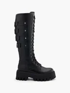 Kozaki damskie - Buffalo Wysokie kozaki - Damskie - Kolor: Black - Rozmiar: 37 - miniaturka - grafika 1