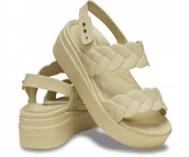Sandały damskie - Crocs Wygodne Damskie Buty Sandały Brooklyn Woven Upper Low Wedge 37-38 - miniaturka - grafika 1