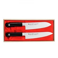 Noże kuchenne - Satake Satake Sword Smith Zest.Szefa+Santoku w drewnianym pudełku HG8325W - miniaturka - grafika 1