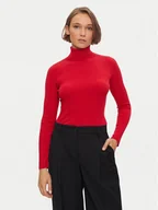 Swetry damskie - Kontatto Golf 3M0117 Czerwony Slim Fit - miniaturka - grafika 1