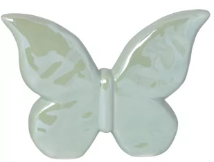 Motyl Ceramiczny zielony perłowy, perłowy, 14,5x3,5x10,5cm - Wielkanoc - miniaturka - grafika 1
