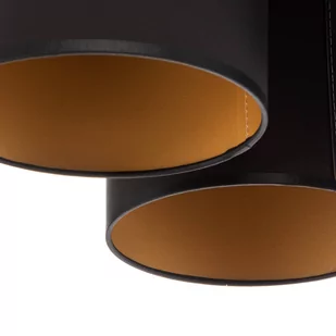 Lampa sufitowa Soho cylinder 3-pkt. czarna/złota - Lampy sufitowe - miniaturka - grafika 4