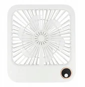 Wentylatory - Wentylator / wiatrak biurkowy z regulowaną podstawką W30 biały - miniaturka - grafika 1