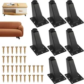 Zawiasy, okucia i inne akcesoria - Zestaw 8 nóg stołowych do mebli ze śrubami, odpowiednich do szafek, sof i innych mebli, wysokość 8 cm, szerokość 7 cm - miniaturka - grafika 1