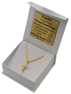 Złoty Łańcuszek Pancerka Diamentowany Pełny z Krzyżykiem 585 Grawer Gratis - Biżuteria dla dzieci Złoty Łańcuszek Pancerka Diamentowany Pełny z Krzyżykiem 585 Grawer Gratis - Biżuteria dla dzieci - miniaturka - grafika 1