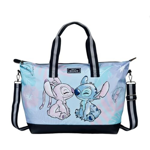 Undercover - Disney Stitch Weekender – torba do noszenia ze słodkim motywem ściegu – przestronna komora główna z małą kieszenią na zamek błyskawiczny – 2 uchwyty do noszenia i pasek na ramię