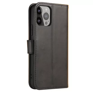 Magnet Case elegancki futerał etui pokrowiec z klapką i funkcją podstawki iPhone 13 czarny - Etui i futerały do telefonów - miniaturka - grafika 2