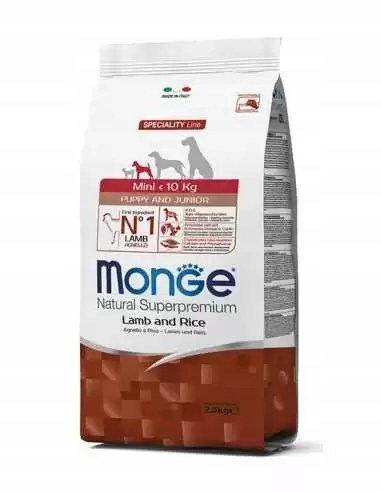 Monge Mini Puppy&JUnior Lamb&Rice 2,5 kg