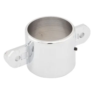 Uchwyt dwustronny z blokadą do rury fi 50 mm chrom - Meble modułowe i akcesoria Uchwyt dwustronny z blokadą do rury fi 50 mm chrom - Meble modułowe i akcesoria - miniaturka - grafika 1