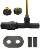 Zawory i kraniki - Zawór termostatyczny zespolony 50mm UNICO ciemny grafit strukturalny lewy Pex All in One - miniaturka - grafika 1