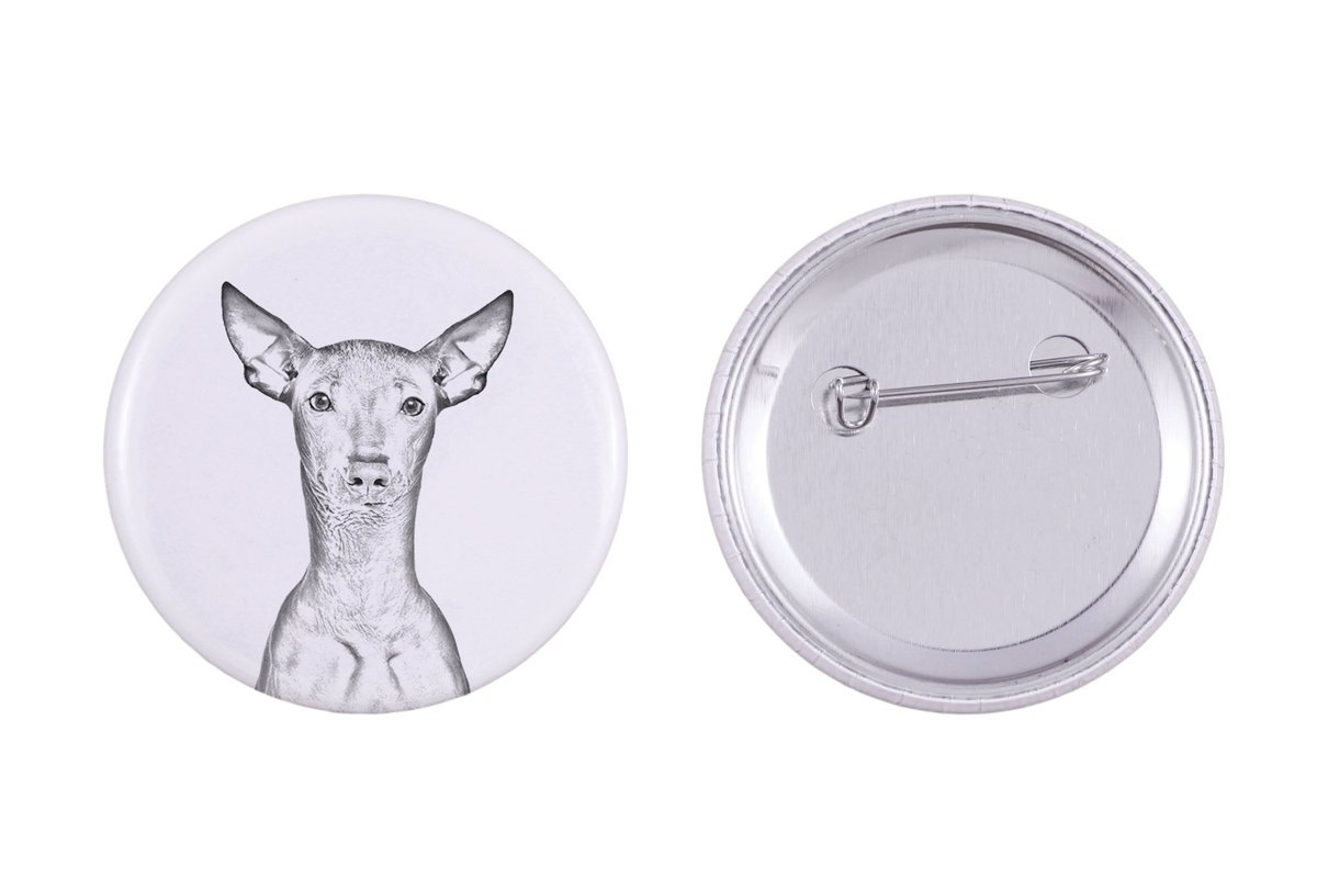 Nagi pies peruwiański, Bezwłosy pies Inków - przypinka z twoim psem, dodaj własne foto, marka Art-Dog