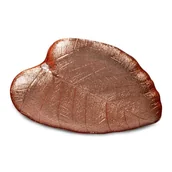 Tace i patery - Patera 24x21x2 Emma 1 miedziana liść ze szkła artystycznego Eurofirany - miniaturka - grafika 1