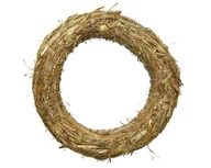 Ozdoby bożonarodzeniowe - Wieniec okrągły natura ozdobny słomiany DIY 15cm - miniaturka - grafika 1