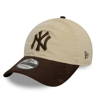 Czapka z daszkiem New Era New York Yankees Mlb Premium Cord 9Twenty 60595308 Beżowy - Czapki damskie - miniaturka - grafika 1