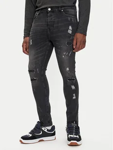 Brave Soul Jeansy MJN-CAPSERDIST Szary Slim Fit - Spodnie męskie - miniaturka - grafika 1