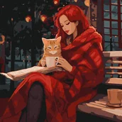 Malowanie po numerach - Ideyka Malowanie po numerach - Nierozłączni 40x40cm - miniaturka - grafika 1