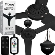 Wentylatory sufitowe - Wentylator Sufitowy Cronos Fc11-70 70Cm Czarny + Pilot - miniaturka - grafika 1
