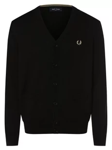 Fred Perry - Kardigan męski, czarny - Swetry męskie - miniaturka - grafika 1