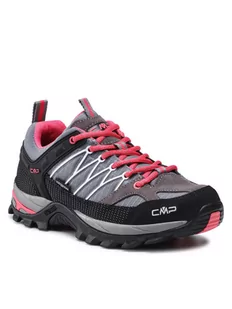CMP Trekkingi Rigel Low Wmn Trekking Shoe Wp 3Q54456 Szary - Buty trekkingowe damskie - miniaturka - grafika 1