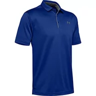 Bielizna sportowa męska - Under Armour koszulka męska Tech Polo koszulka z krótkim rękawem, czarna, S, pomarańczowa, xl 1290140 - miniaturka - grafika 1