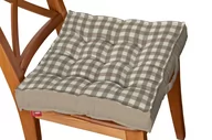 Meble modułowe i akcesoria - Dekoria Siedzisko Kuba na krzesło beżowo biała kratka 1,5x1,5cm) 40 × 40 × 6 cm Quadro 210-136-06 - miniaturka - grafika 1
