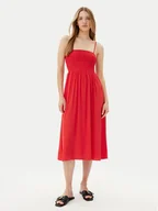 Sukienki - Vero Moda Sukienka letnia Easy 10328766 Czerwony Regular Fit - miniaturka - grafika 1
