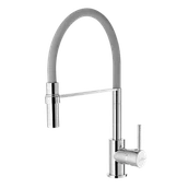 Baterie kuchenne - Invena Kameleon Bateria kuchenna wysoka z wyciąganą wylewką szara BZ-29-L05-C - miniaturka - grafika 1