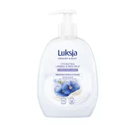 Mydła - LUKSJA Creamy & Soft Kremowe mydło w płynie Len i Mleczko ryżowe, 500ml - miniaturka - grafika 1