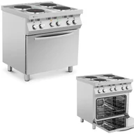 Piece, kotły i płyty grzejne gastronomiczne - Royal Catering Kuchenka elektryczna - 4 palniki - 4 x 2600 W - piekarnik 3 kW - RC-EC4VO RC-EC4VO - miniaturka - grafika 1
