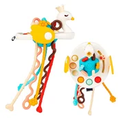 Zabawki sensoryczne - Dumel Tuli Fun Łabędź Kolorowe Linki Zabawka Sensoryczna 12m+ - miniaturka - grafika 1