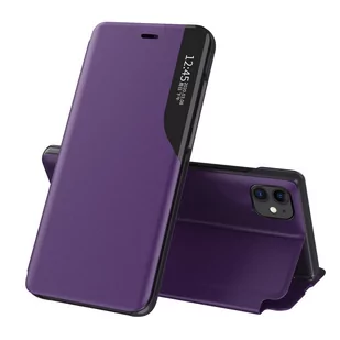 Eco Leather View Case elegancki futerał etui z klapką i funkcją podstawki iPhone 13 fioletowy - Etui i futerały do telefonów - miniaturka - grafika 1