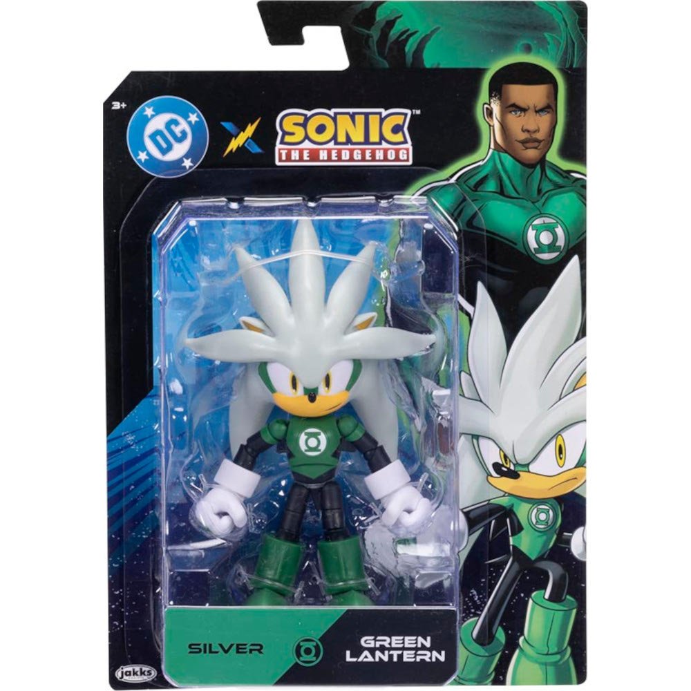 SONIC THE HEDGEHOG X DC FIGURKA SILVER X GREEN LANTERN ZIELONA LATARNIA