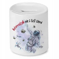 Skarbonki - Dla Informatyka Skarbonka na Urodziny na Prezent z Nadrukiem ze Zdjęciem + Opakowanie na prezent (wzór 04) - miniaturka - grafika 1