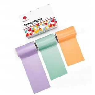 Papier Przylepny Naklejki Wkłady Kolor 3x Rolka 50mm Do Phomemo T02 / M02 Pro / M02x / Q12-rmsmll - Papier do drukarek - miniaturka - grafika 1