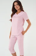 Piżamy damskie - Bawełniana piżama damska pudrowy róż Elodia, Kolor róż pudrowy, Rozmiar M, Italian Fashion - Primodo.com - miniaturka - grafika 1