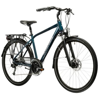 Rower trekkingowy KROSS Explorer 4.0 M17 28 cali męski Turkusowo-srebrny