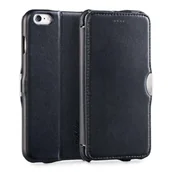 Etui i futerały do telefonów - moVear flipSide C - Skórzane etui do Apple iPhone 6 Plus / 6s Plus (5.5") | Klasyczny pokrowiec z klapką, Skóra naturalna gładka (Czarny) - miniaturka - grafika 1