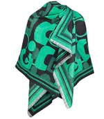 Apaszki i szaliki damskie - Ciepły szal szalik geometryczny wzór dwukolorowy - miniaturka - grafika 1