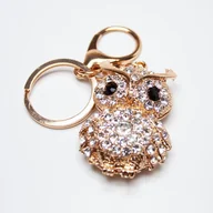 Breloki - Elegancki Brelok Do Kluczy Z Motywem Sowy I Cyrkoniami Dekoracyjnymi - miniaturka - grafika 1
