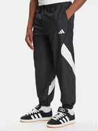 Spodnie sportowe męskie - adidas Spodnie dresowe Stadium JN1830 Czarny Loose Fit - miniaturka - grafika 1