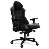 Fotele gamingowe - Yumisu 2053 Magnetic Real Leather Black - miniaturka - grafika 1