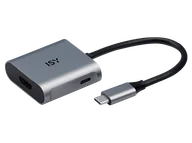 Złącza, przejściówki, adaptery - Adapter USB-C na HDMI ISY IAD-1015-1 + funkcja zasilania Srebrny - miniaturka - grafika 1