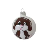 Bombki - Szklana bombka dekoracyjna Piesek jak w opisie - miniaturka - grafika 1