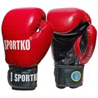 Rękawice bokserskie - SPORTKO RĘKAWICE BOKSERSKIE PK1 CZERW ROZM 10 UNCJI SPORTKO ZADZWOŃ 600-555-801 ! SPK1-M-2 - miniaturka - grafika 1